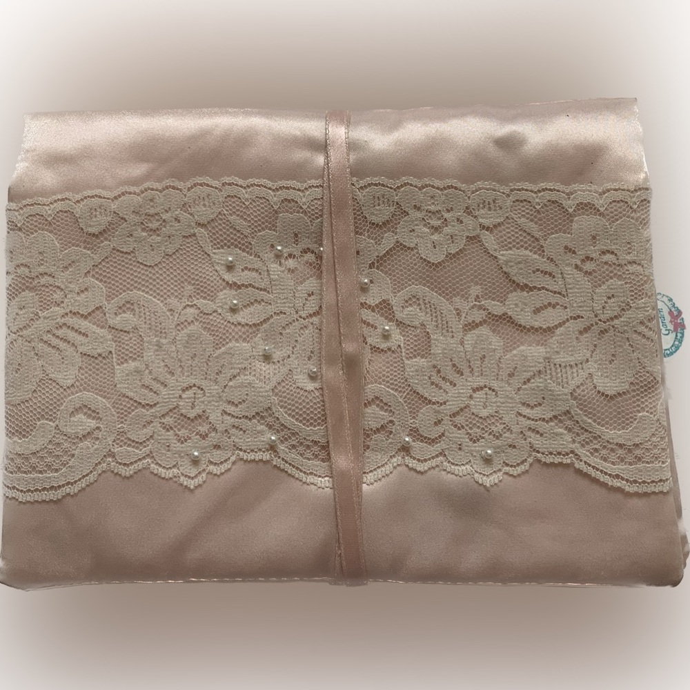 New vintage lace satin travel bag case pouch